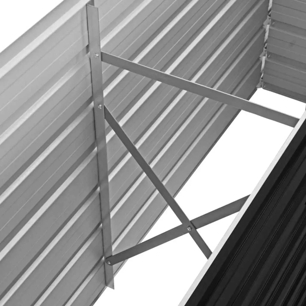 Garten-Hochbeet Metall 160x40x77 cm Anthrazit