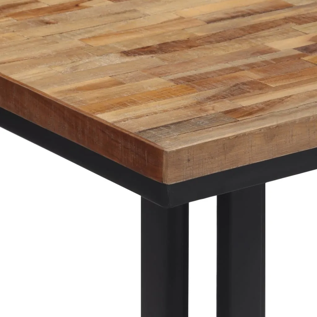 Stilvoller Couchtisch aus Naturholz 55 x 55 x 40 cm Schwarz