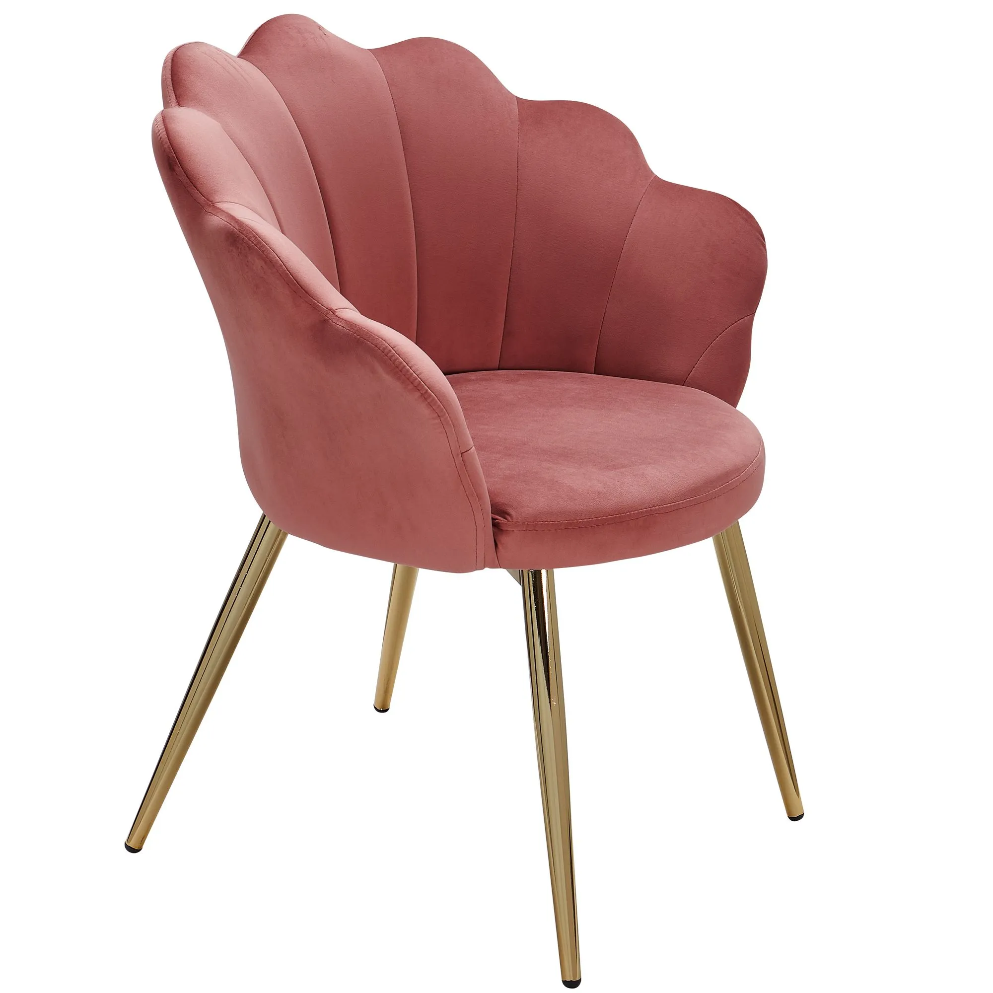 tinkaro Schalenstuhl FITNAT Samt Esszimmerstuhl Rosa tinkaro Schalenstuhl FITNAT Samt Esszimmerstuhl Rosa