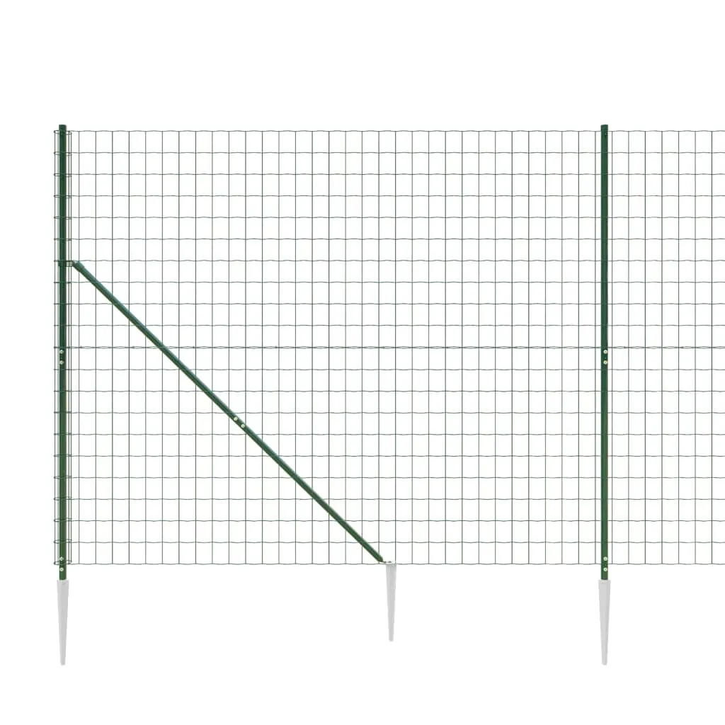 Grüner Maschendrahtzaun 1,6 x 25 m mit PVC-beschichtetem Stahl