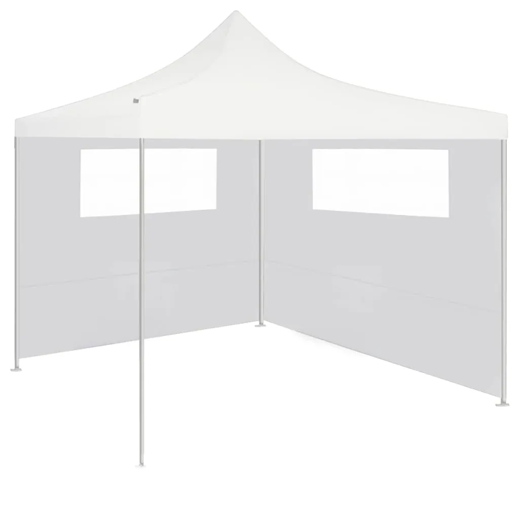 Pavillon-Seitenwand-Set Weiß 435x210 cm & 290x210 cm mit PVC-Fenster