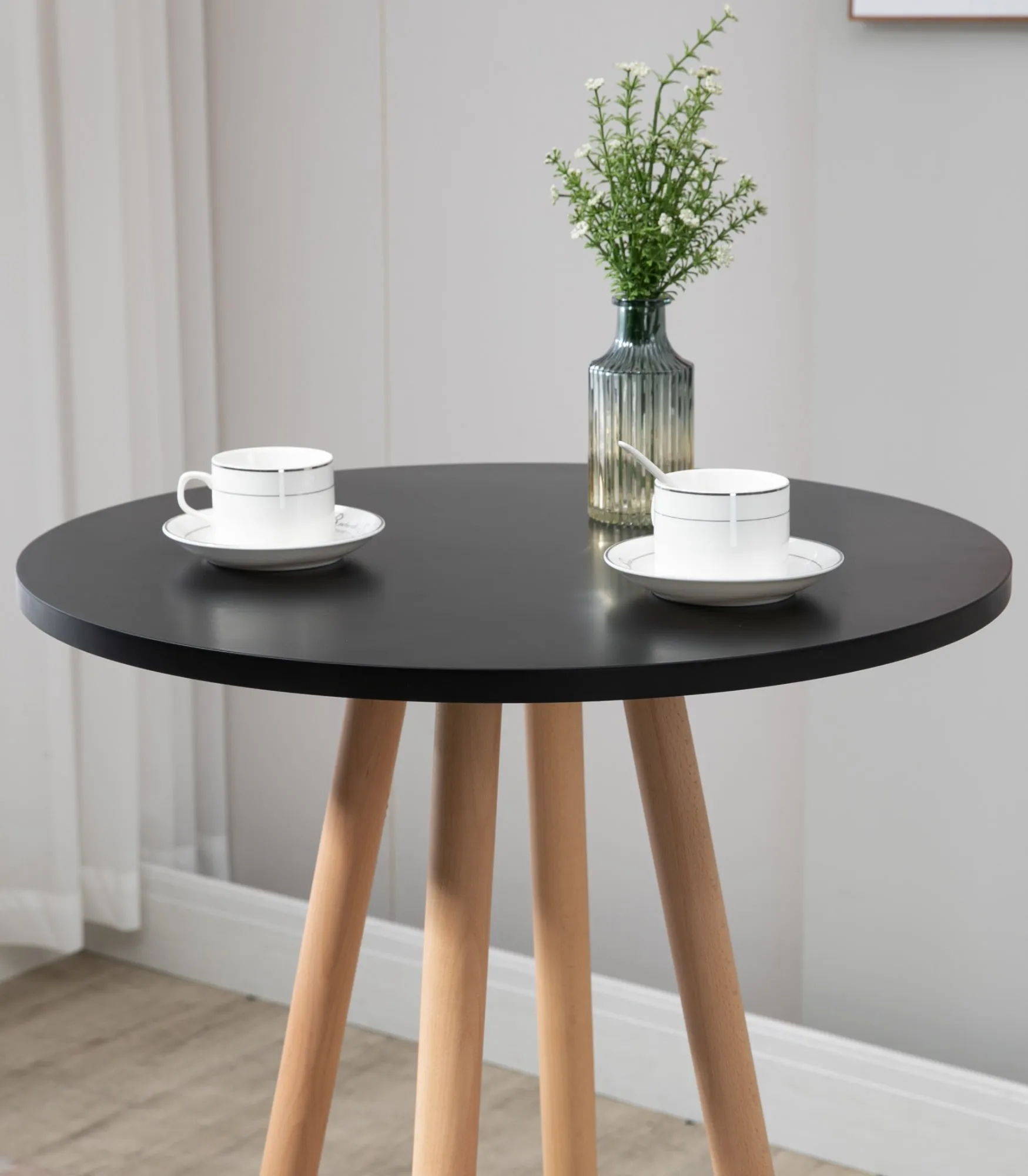 Stehtisch Livia rund 60x60x107 cm natura/schwarz