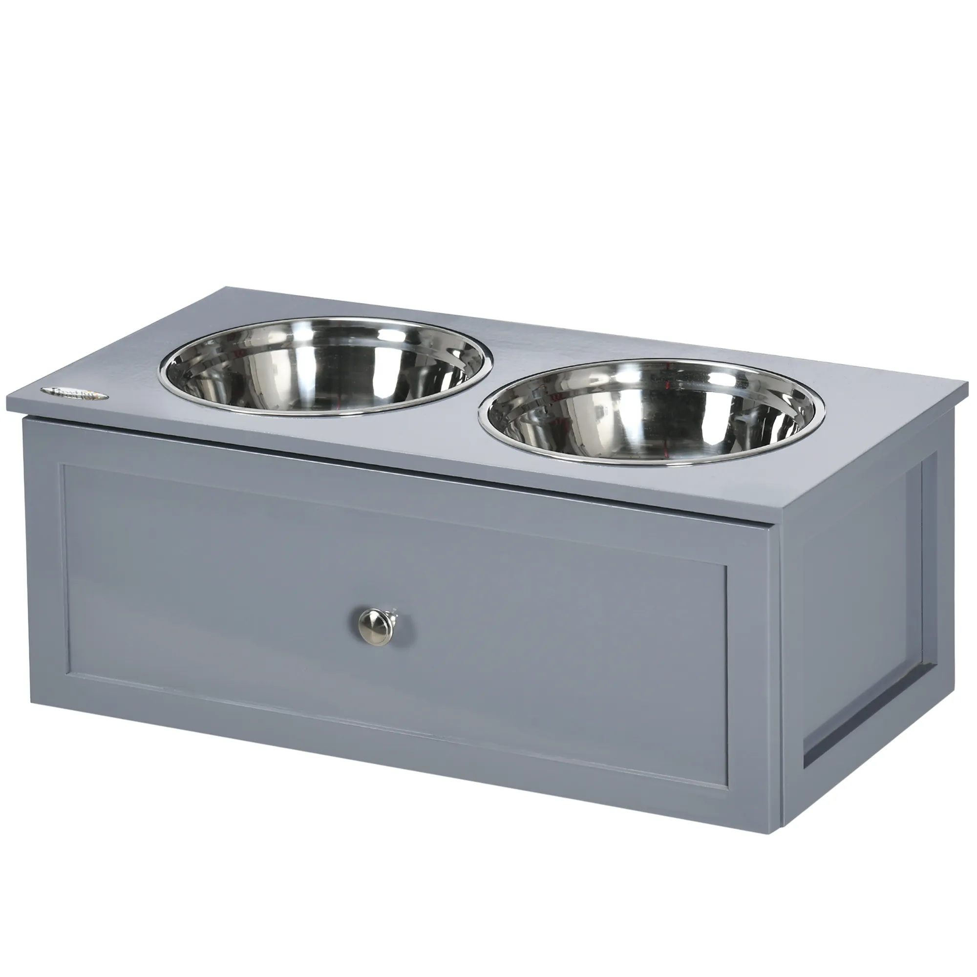 Moderne Futterstation Grau 60B x 30T x 24H cm
