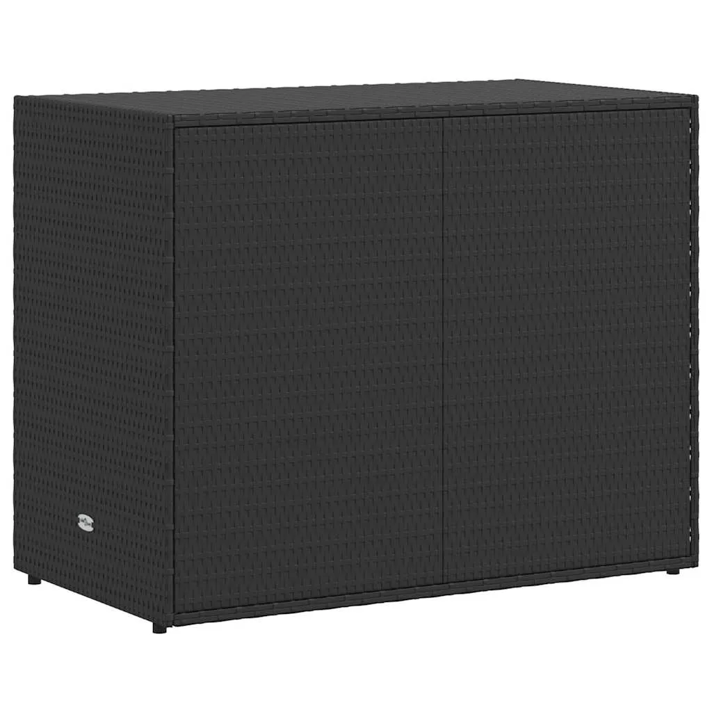 Gartenschrank Schwarz 100 x 55,5 x 80 cm Poly Rattan