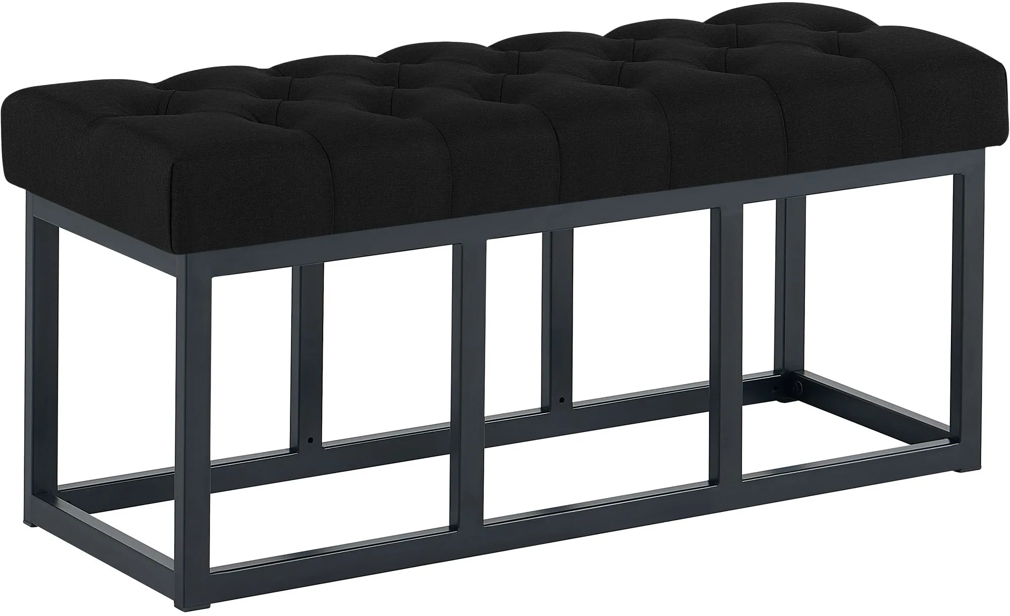 Sitzbank Amun 100x38x46 cm schwarz