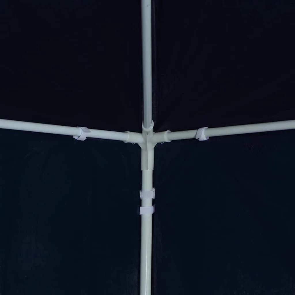 Blaues Partyzelt 9 x 3 x 2,55 m mit Stahlrahmen und PE-Dach