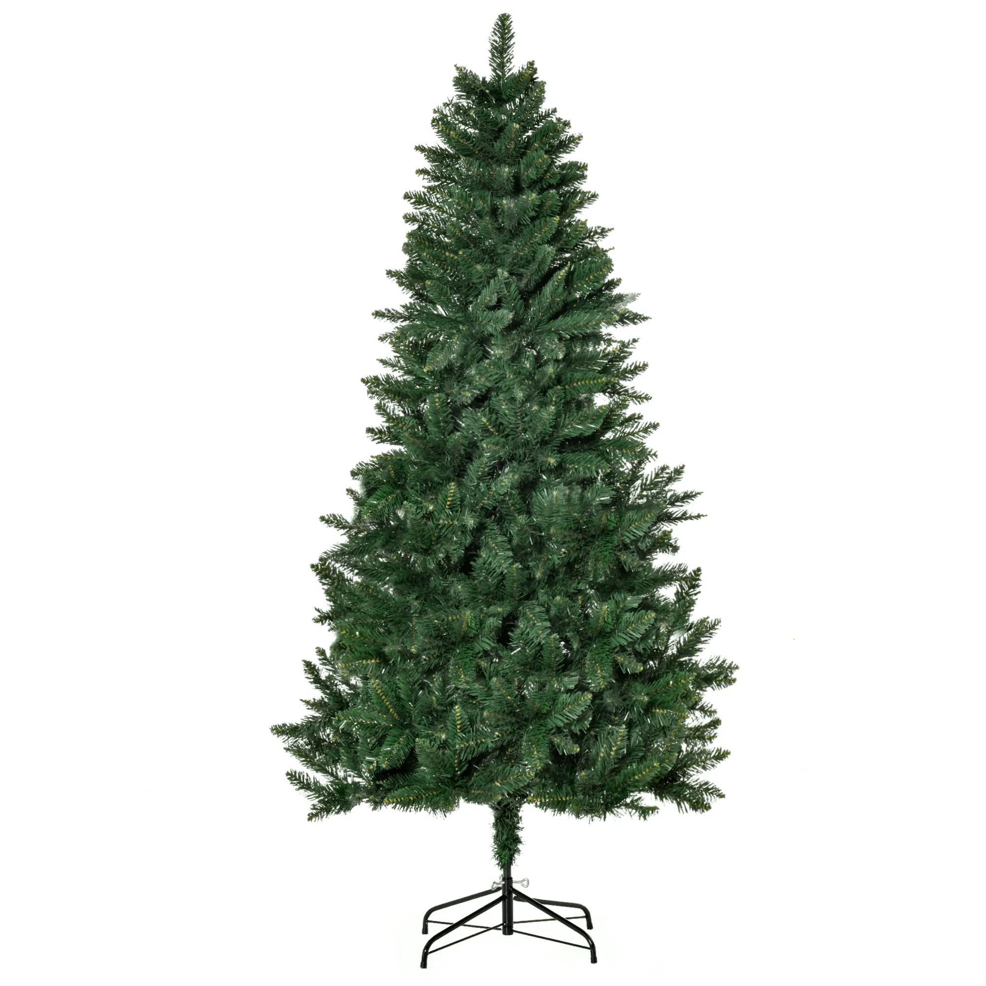 Künstlicher Weihnachtsbaum 180 cm Kieferbaum künstlich mit 724 Zweigen Metallständer für drinnen