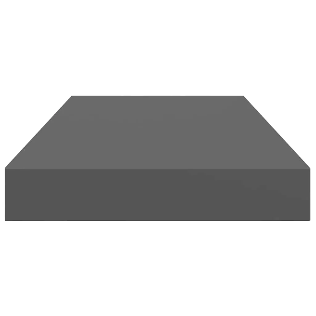 2er Set Schweberegal 50x23x3,8 cm Hochglanz-Grau