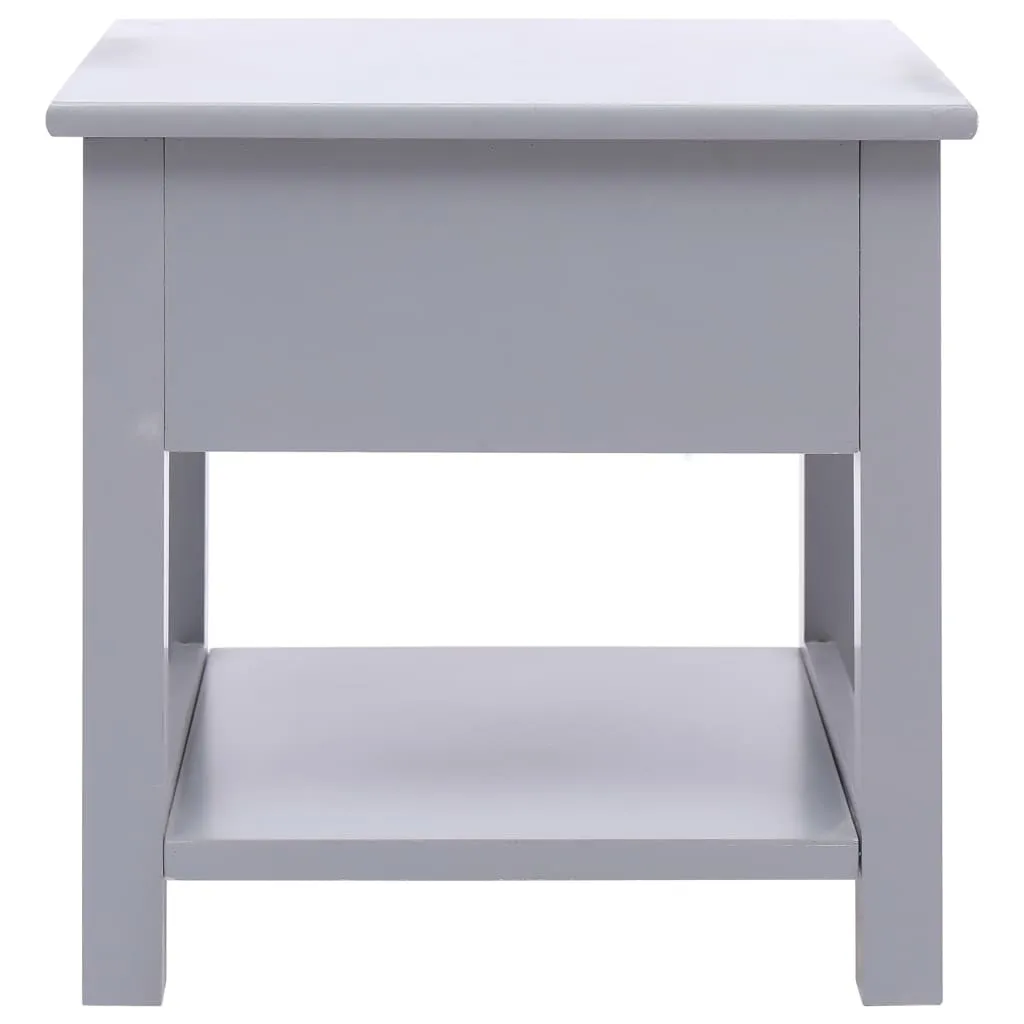 Beistelltisch aus Massivholz mit MDF Tischplatte 40x40x40 cm Grau