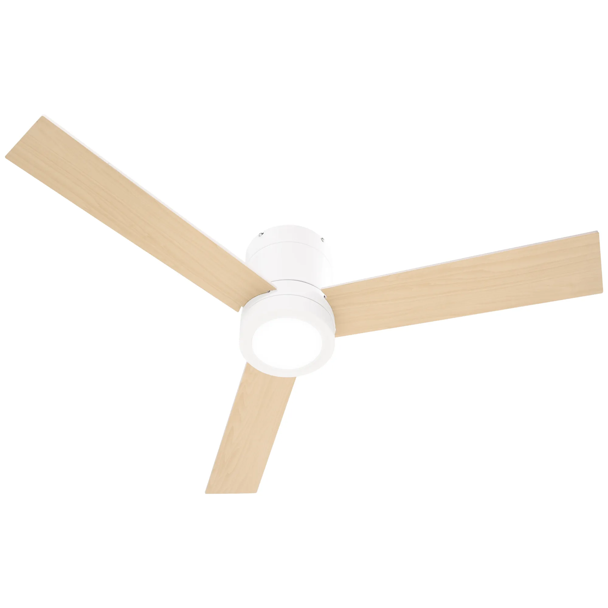 Weißer Deckenventilator mit Licht Ø112 x 25H cm