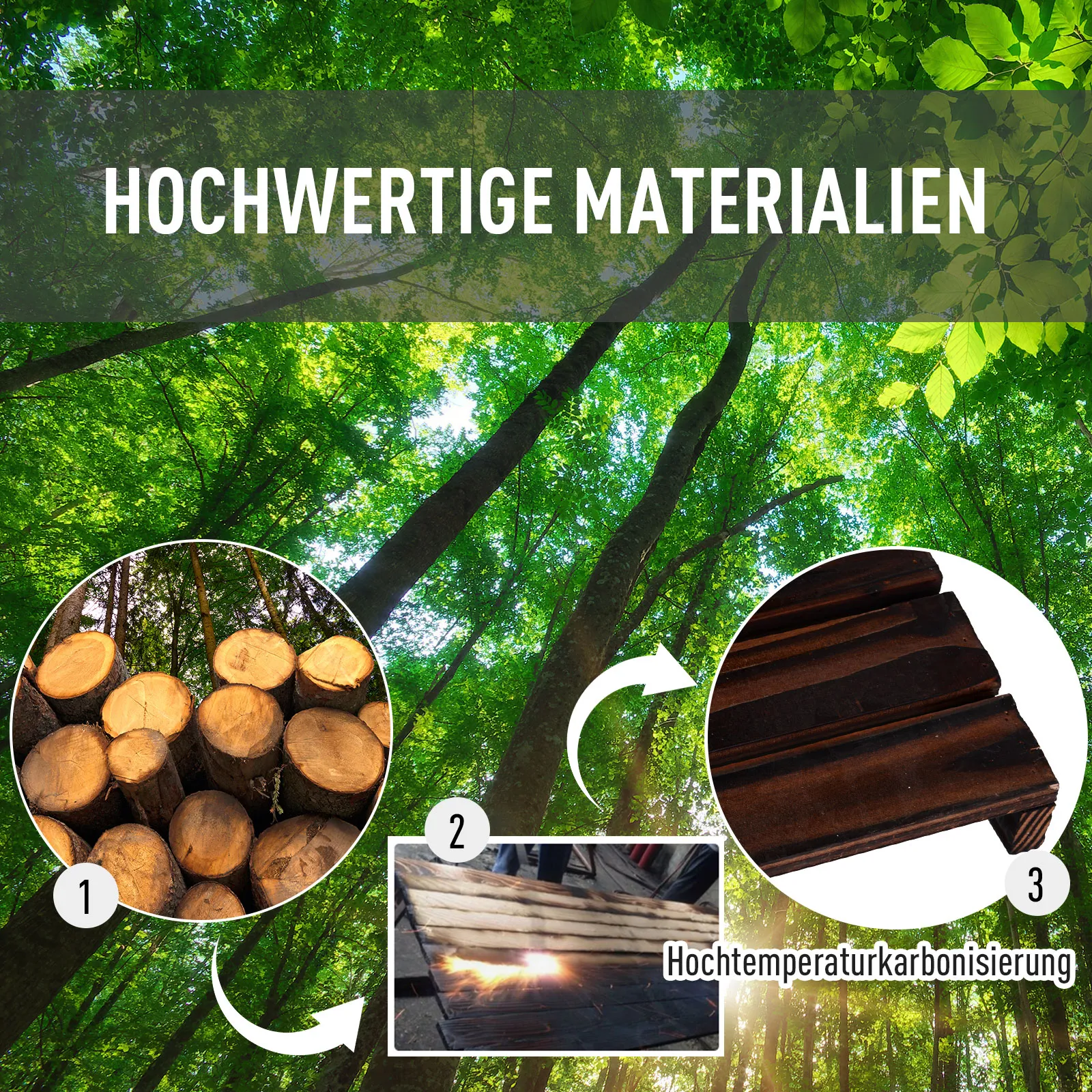 Mobile Blumentreppe 123,5L x 33B x 80H cm in Verkohlter Farbe