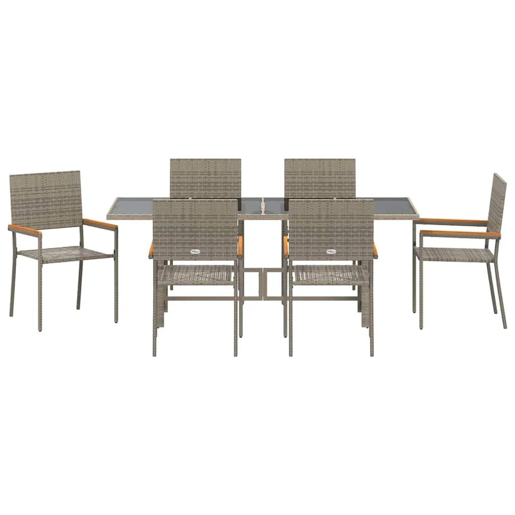 Gartentisch-Set Grau 190 x 80 x 75 cm für den Außenbereich