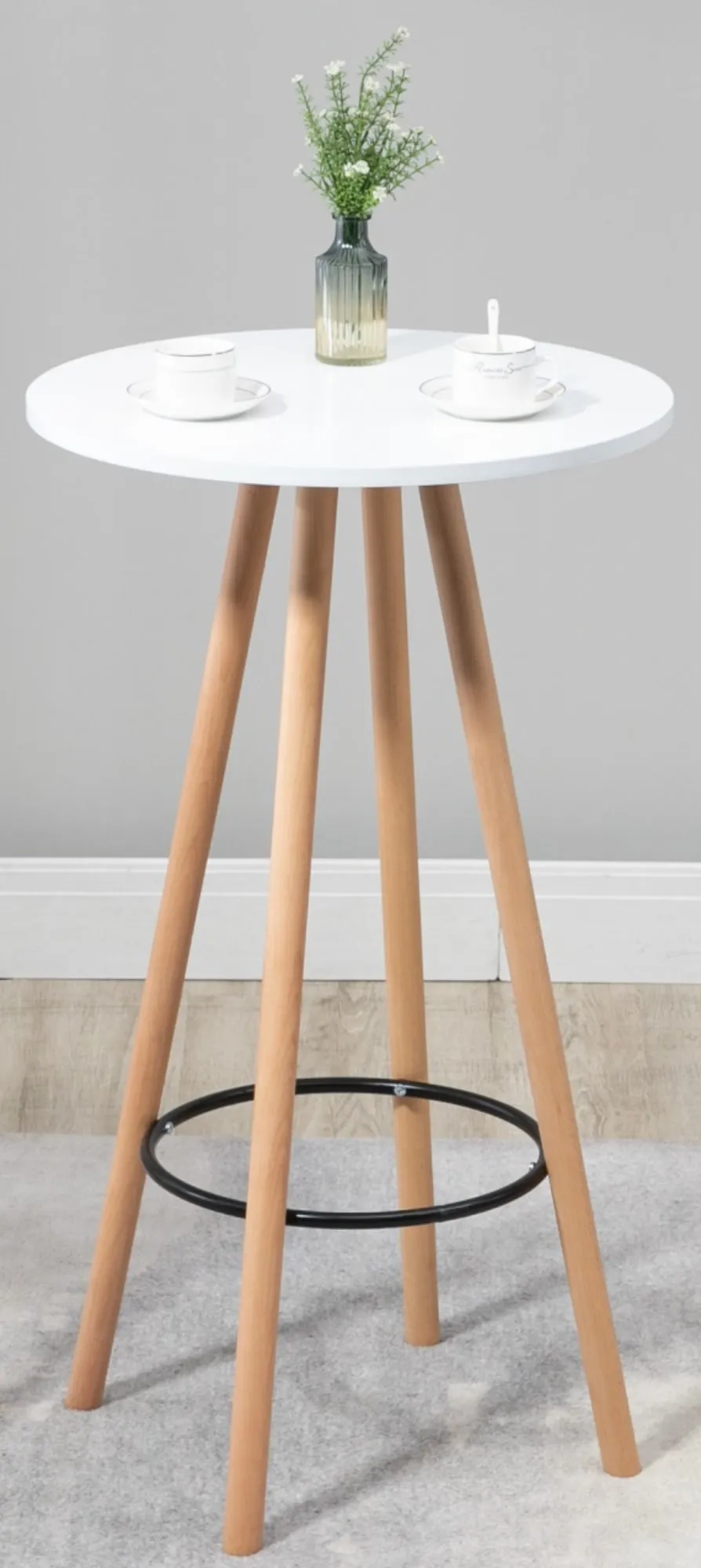 Stehtisch Livia rund 60x60x107 cm Weiß