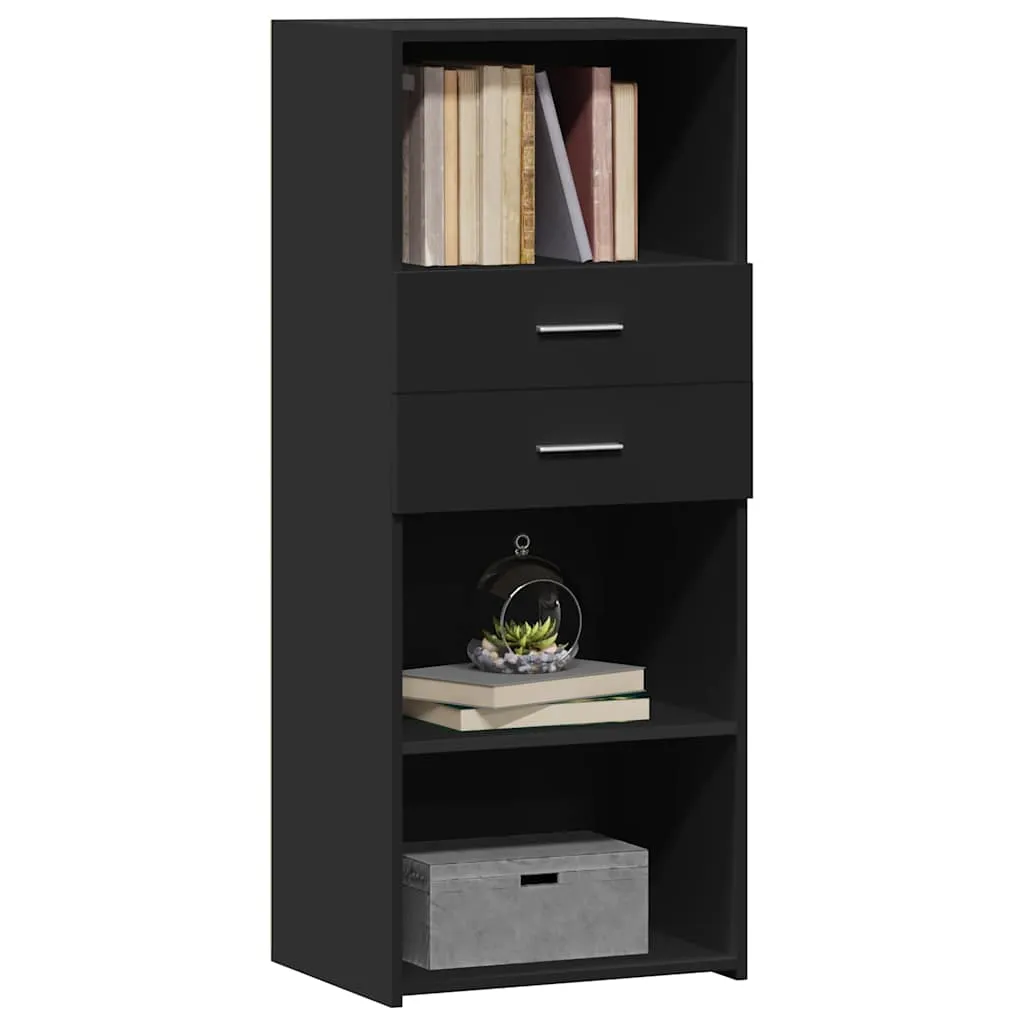 Klassisches Highboard 50 x 42,5 x 124 cm Schwarz Holzwerkstoff