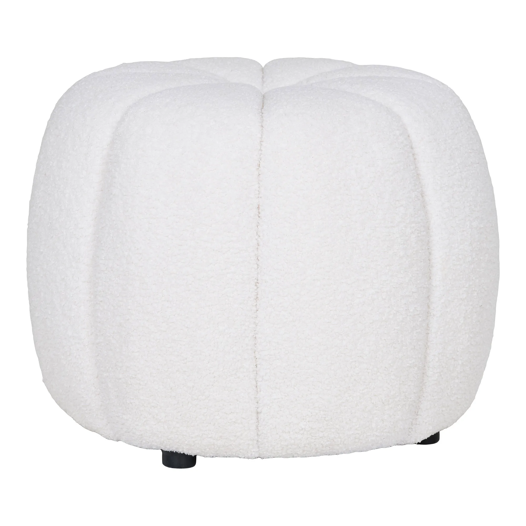 tinkaro Puffer Paisley Pouf ø48x38 cm Off-White