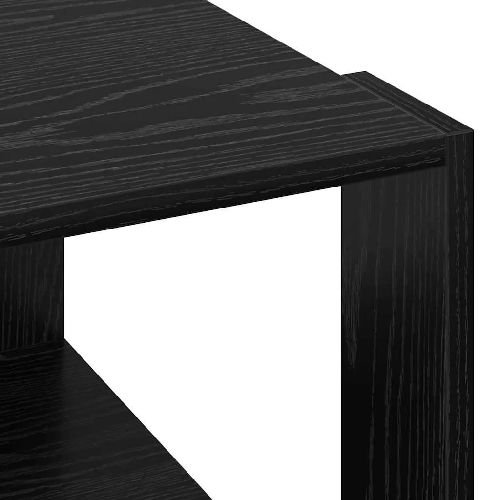 Moderner Couchtisch 51,5x51,5x30 cm Schwarz Massivholz-Optik
