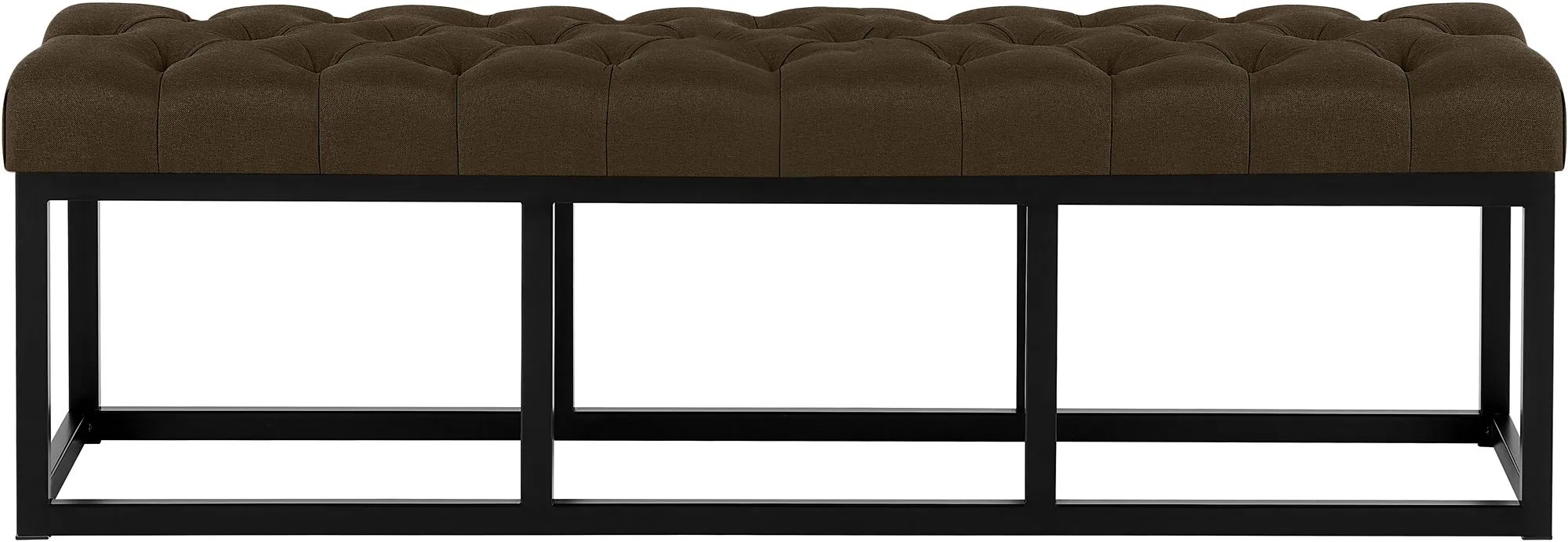 Sitzbank Amun 150x38x46 cm Braun
