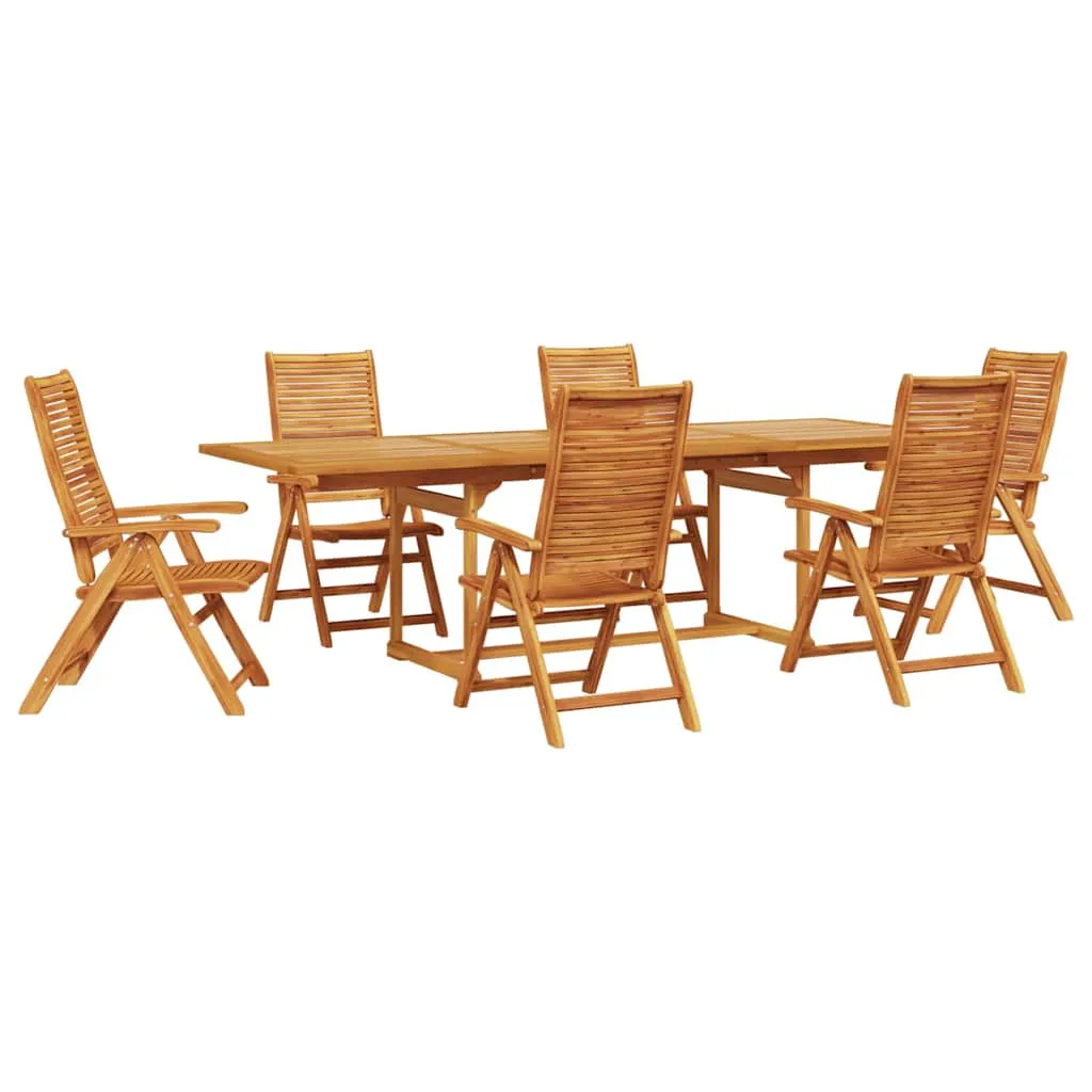 Rustikales Garten-Ess-Set Echtholz 240x100x75 cm Braun