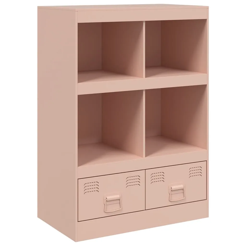 Highboard Sideboard 67x39x95 cm Rosa aus Kaltgewalztem Stahl
