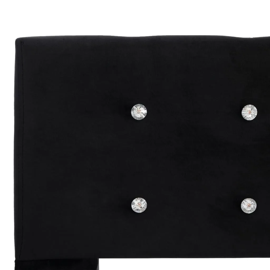 Bettgestell Schwarz Samt 180x200 cm
