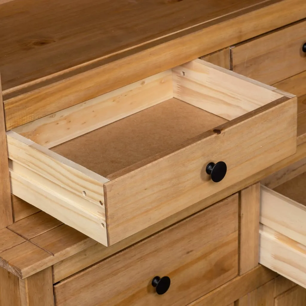 Anrichte Buffetschrank 93x40,5x180 cm Naturholz Farbe