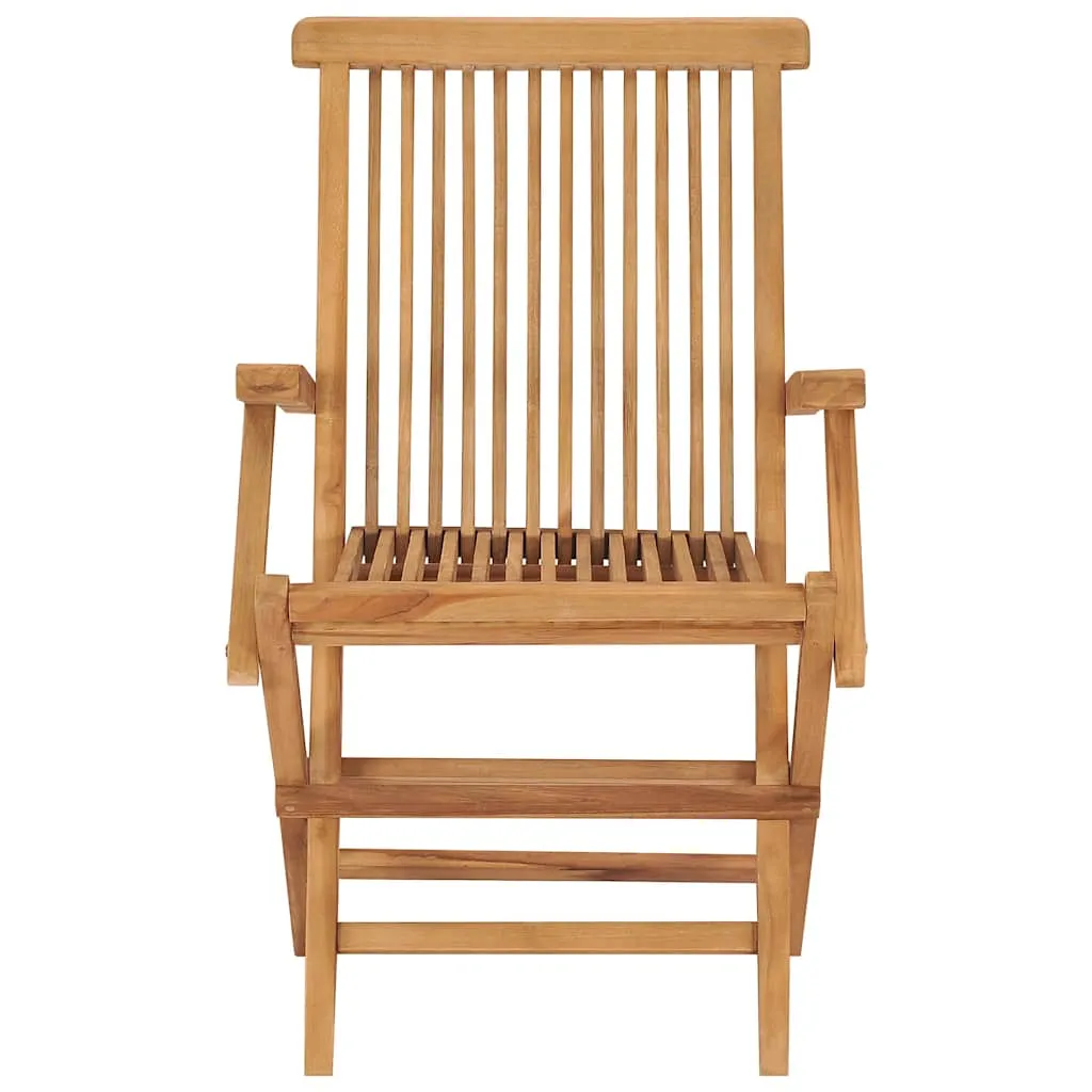 Klappstühle, 6 Stück, Massivholz Teakholz