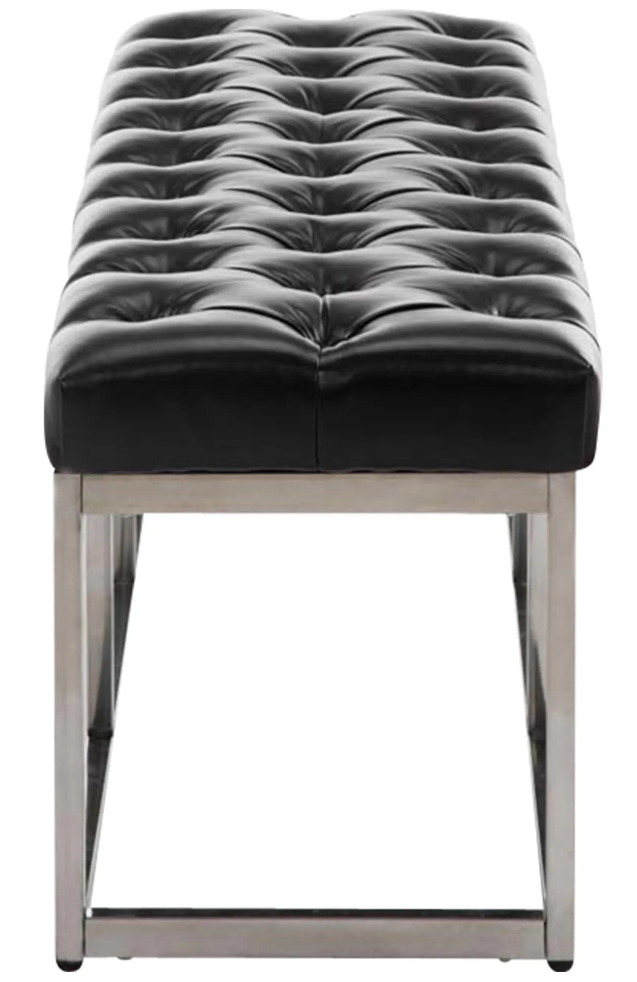 Sitzbank Amun Kunstleder 120x38x46 cm schwarz