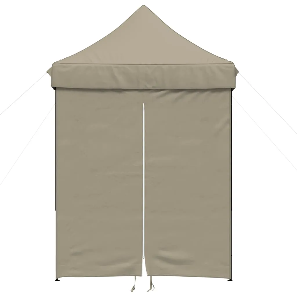 Faltbares Pop-up-Partyzelt 200x200x306 cm Taupe mit Stahlgestell