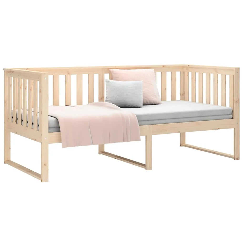 Tagesbett aus massivem Kiefernholz 207x106x90 cm natur