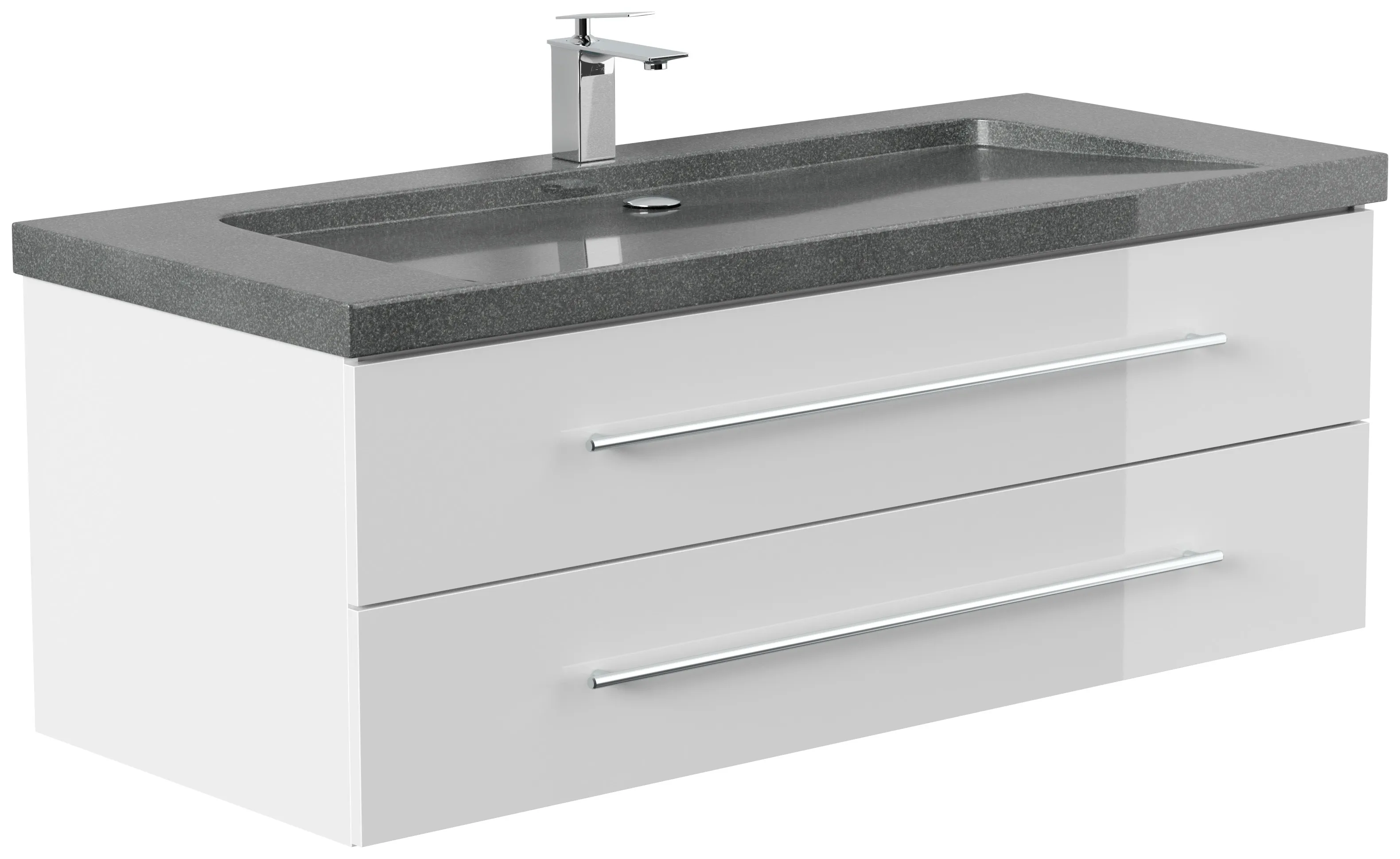 Badmöbel Granit G654 YAMO 130 cm 1 Hahnloch SoftClose weiß hochglanz Badmöbel Granit G654 YAMO 130 cm 1 Hahnloch SoftClose weiß hochglanz