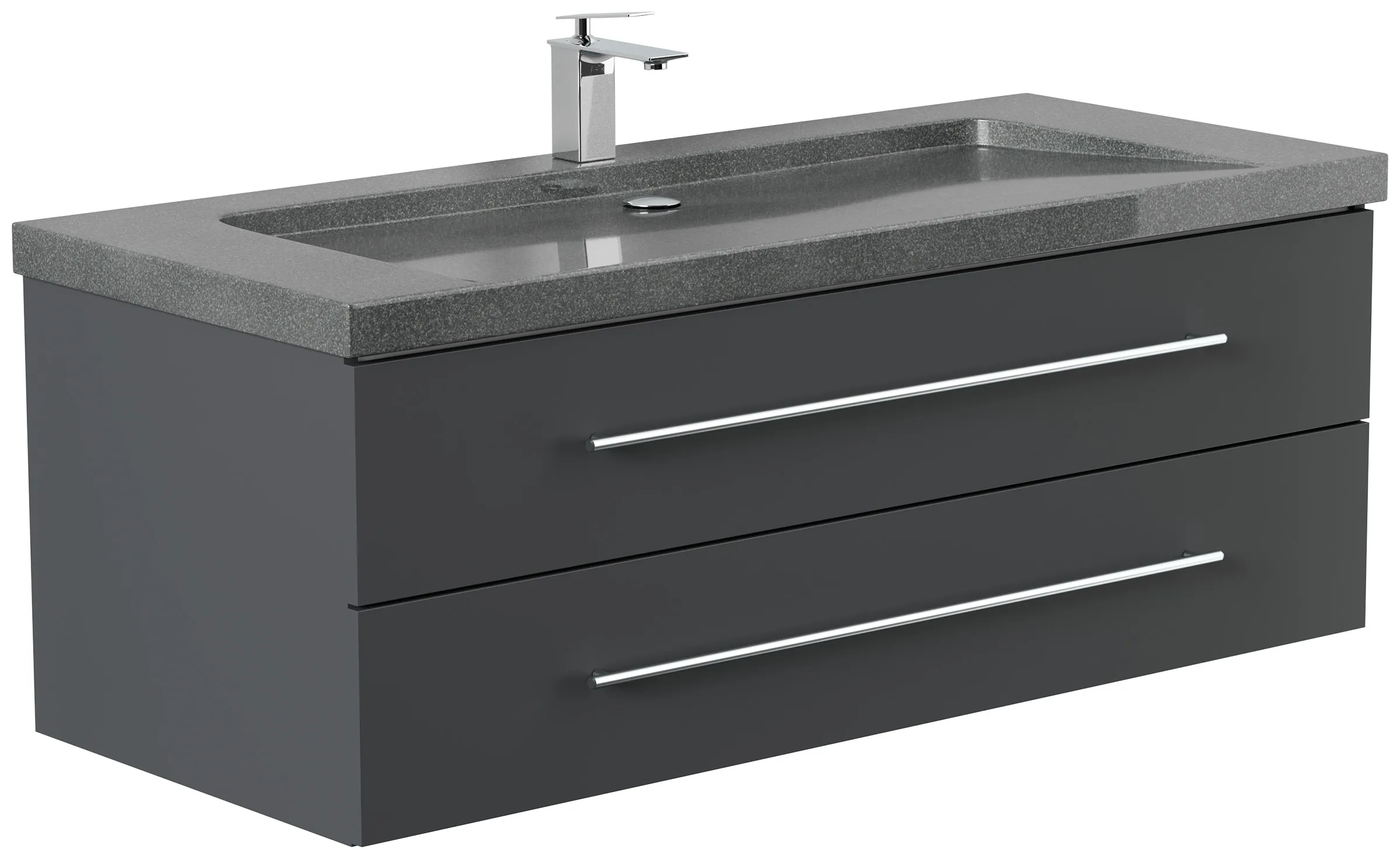 Badmöbel Granit G654 YAMO 130 cm 1 Hahnloch SoftClose grafit Badmöbel Granit G654 YAMO 130 cm 1 Hahnloch SoftClose grafit