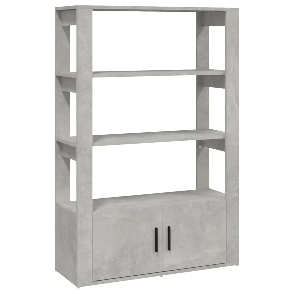 Sideboard Betongrau 80x30x119,5 cm Holzwerkstoff Sideboard Betongrau 80x30x119,5 cm Holzwerkstoff