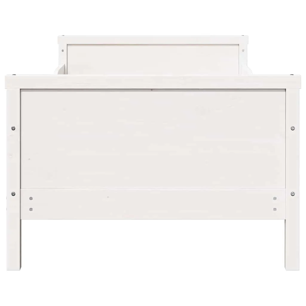 Kinderbett Massivholz 205 x 90,5 x 57 cm Weiß