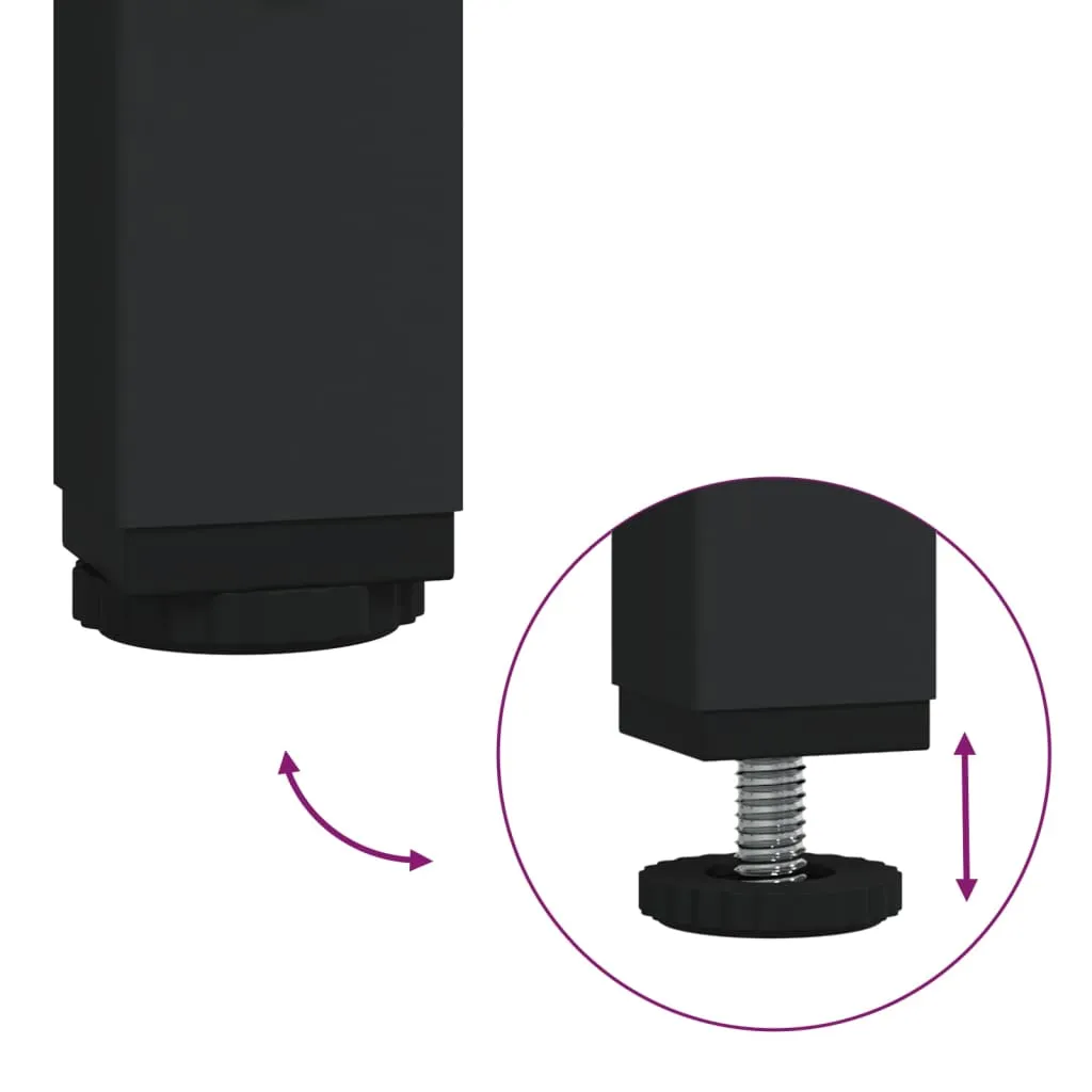 Stylischer Couchtisch 68 x 68 x 40 cm in Schwarz