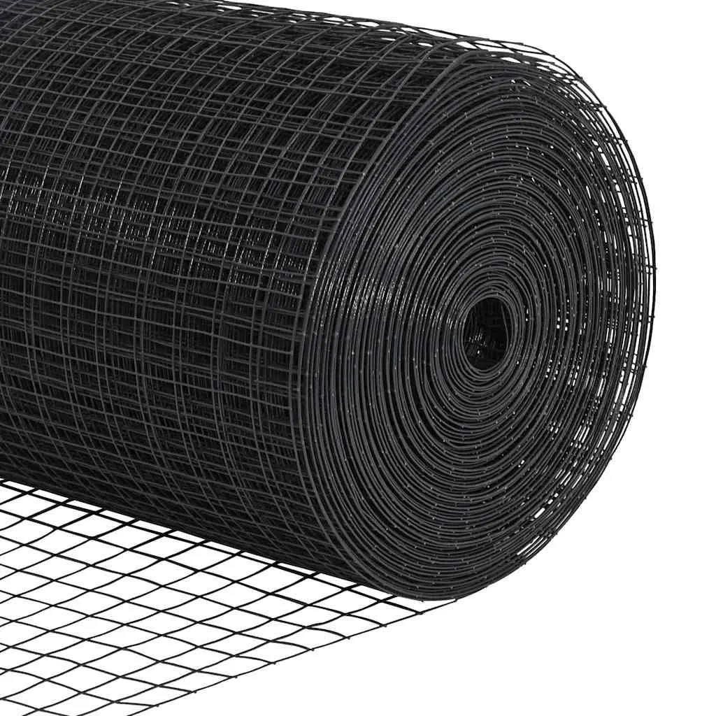 Geschweißter Drahtzaun 5000 x 150 cm Grau für Außenbereich