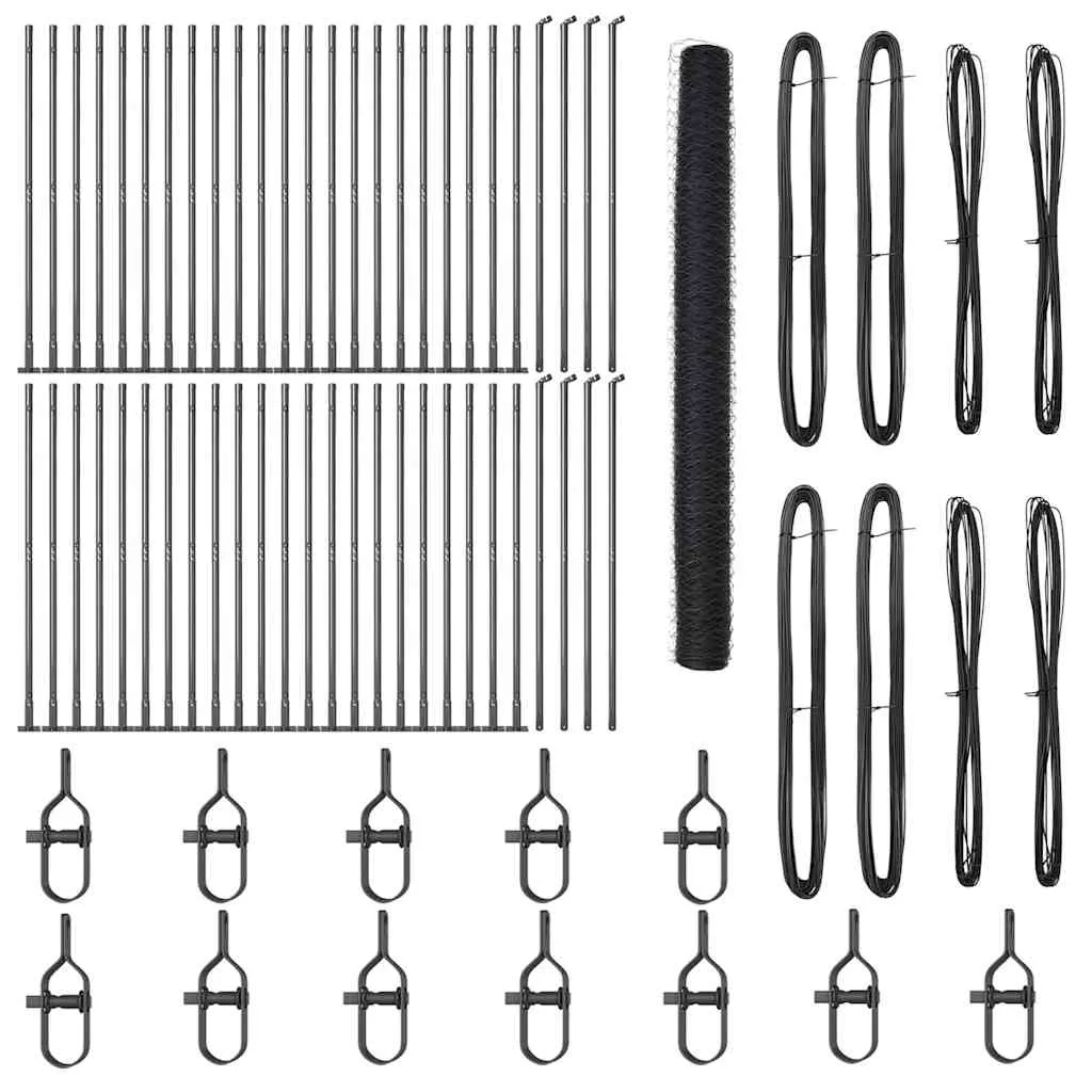 Outdoor-Geländerpfosten Set 10000 x 3,2 x 140 cm Grau