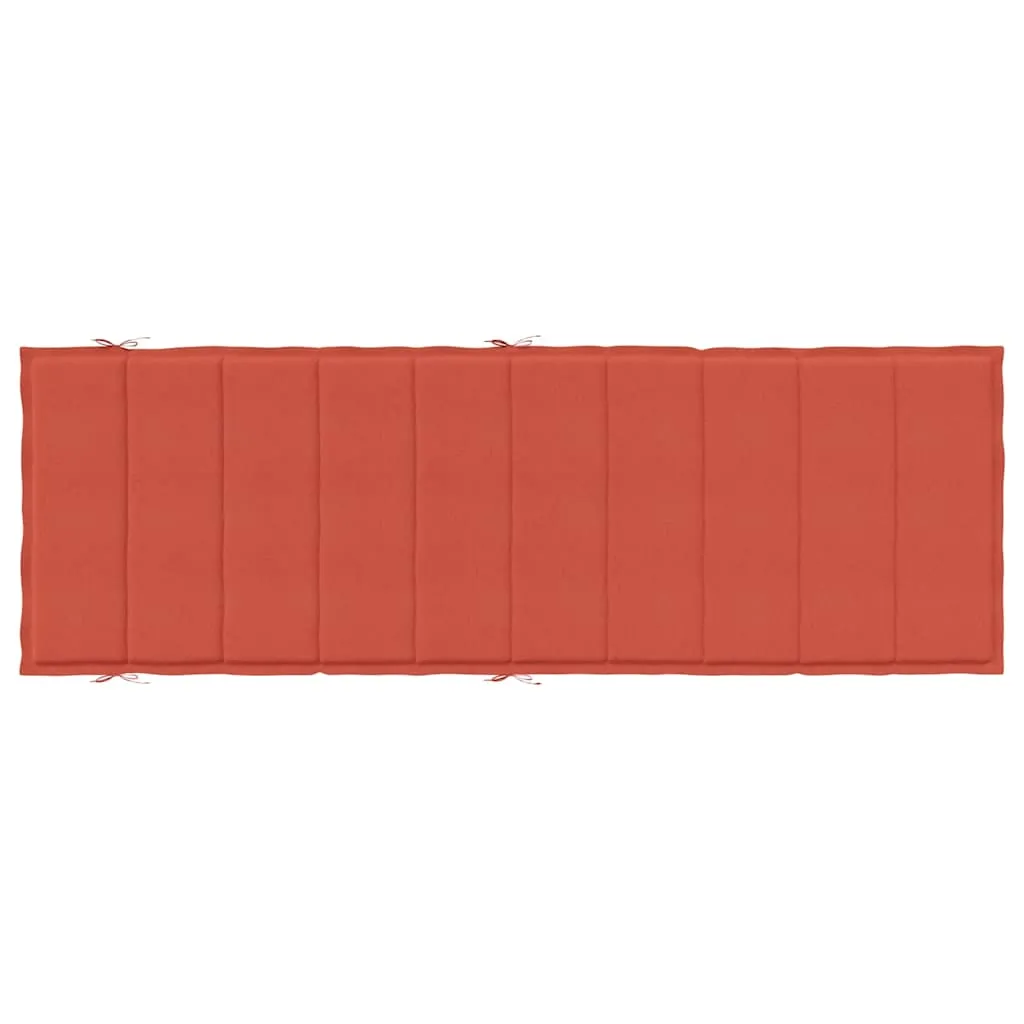 Bequeme Liegenauflage 186x58x4 cm in Melange Rot