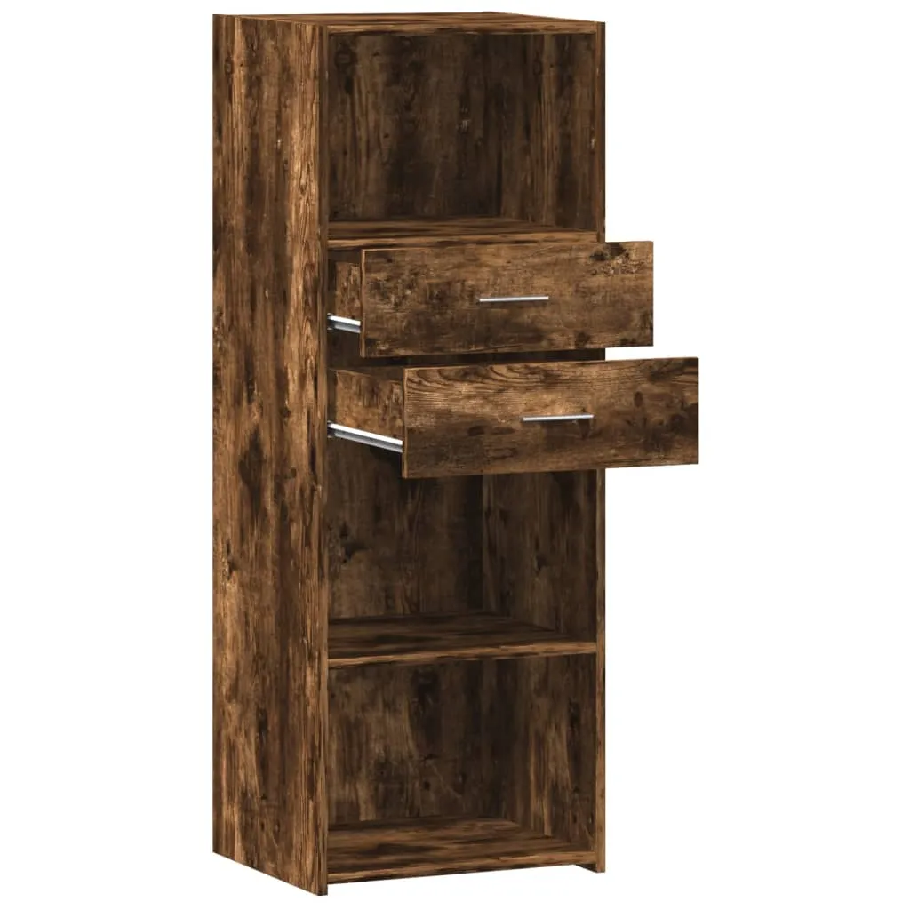 Klassisches Highboard 45 x 42,5 x 124 cm in Räuchereiche