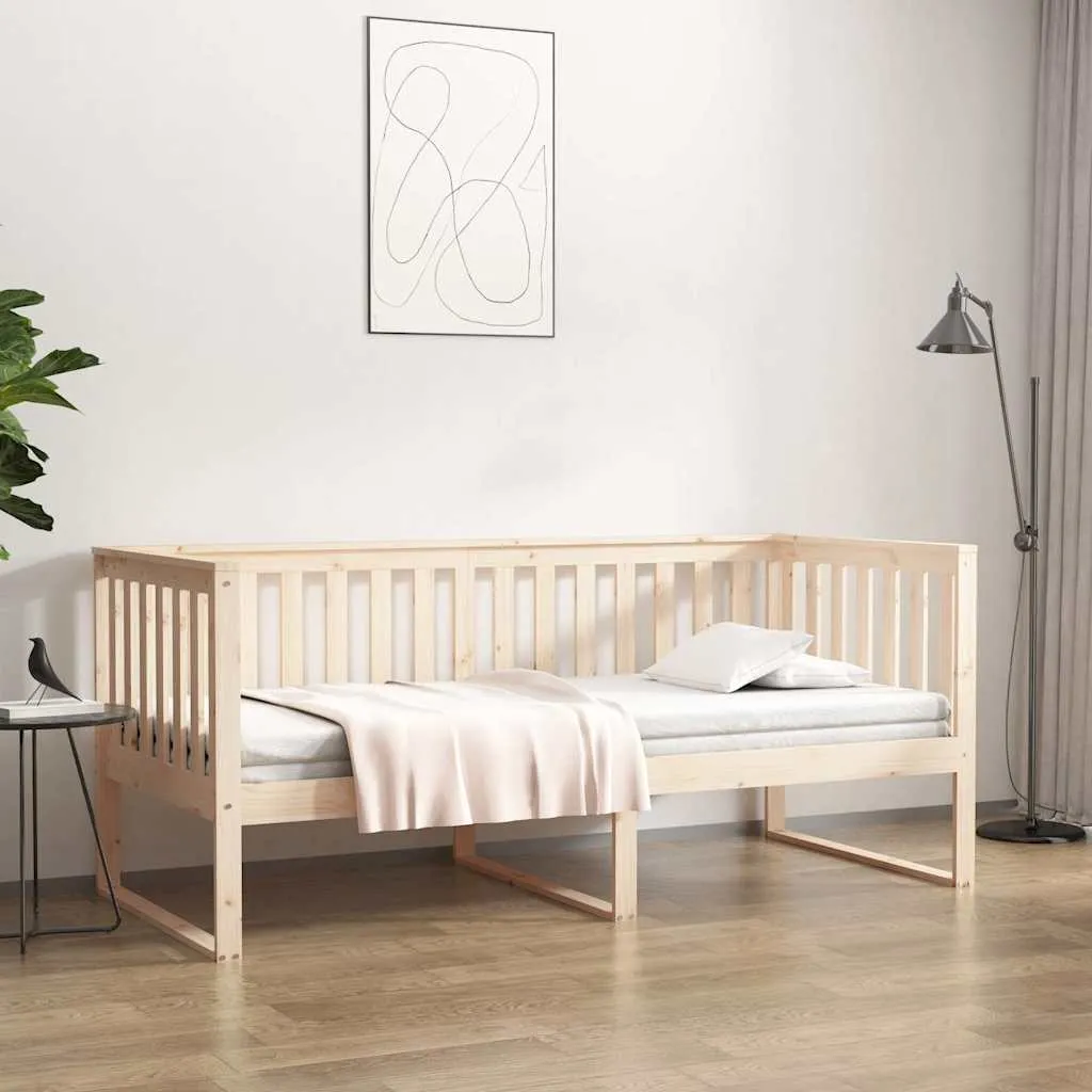 Tagesbett aus massivem Kiefernholz 207x106x90 cm natur