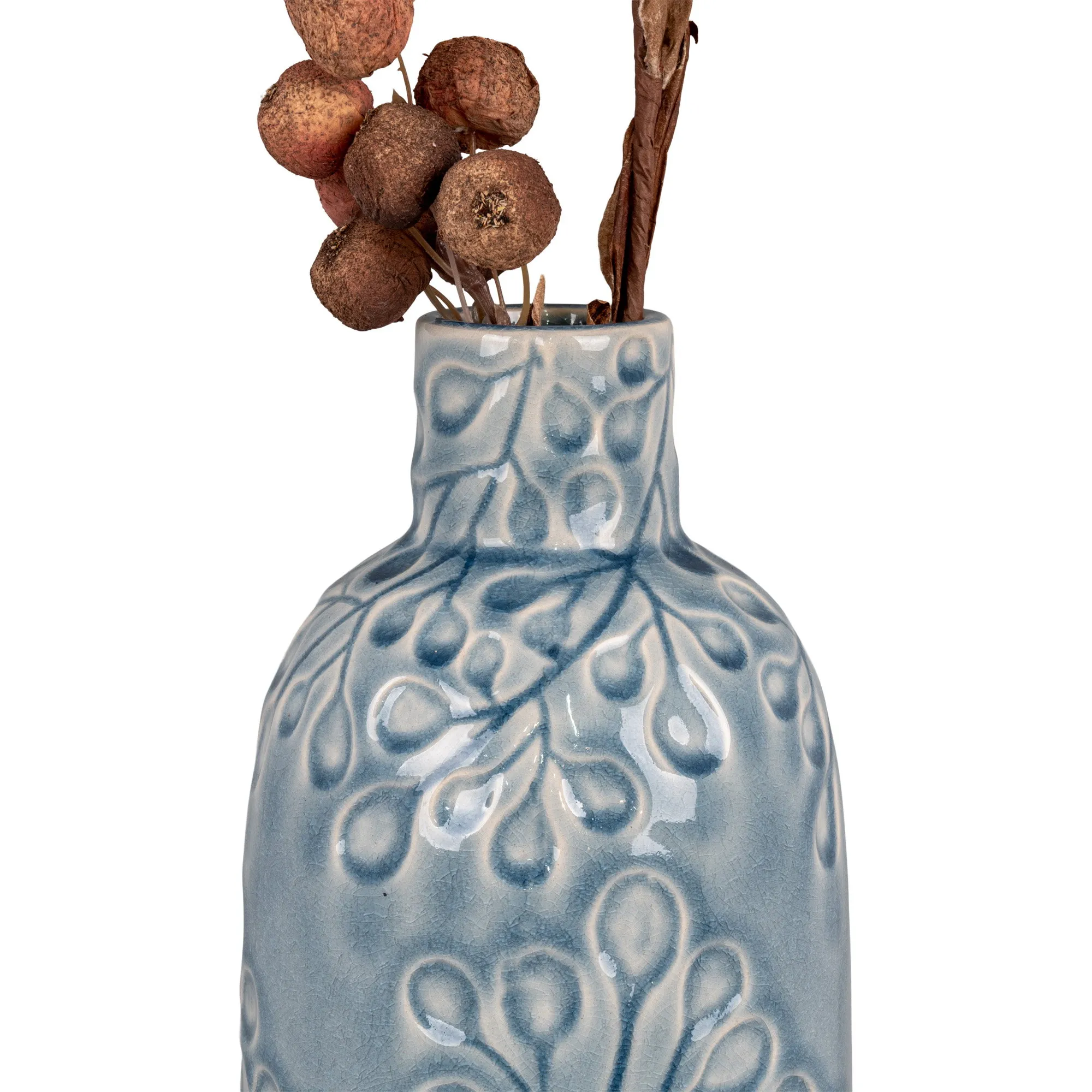 tinkaro Vase Steingut Blau