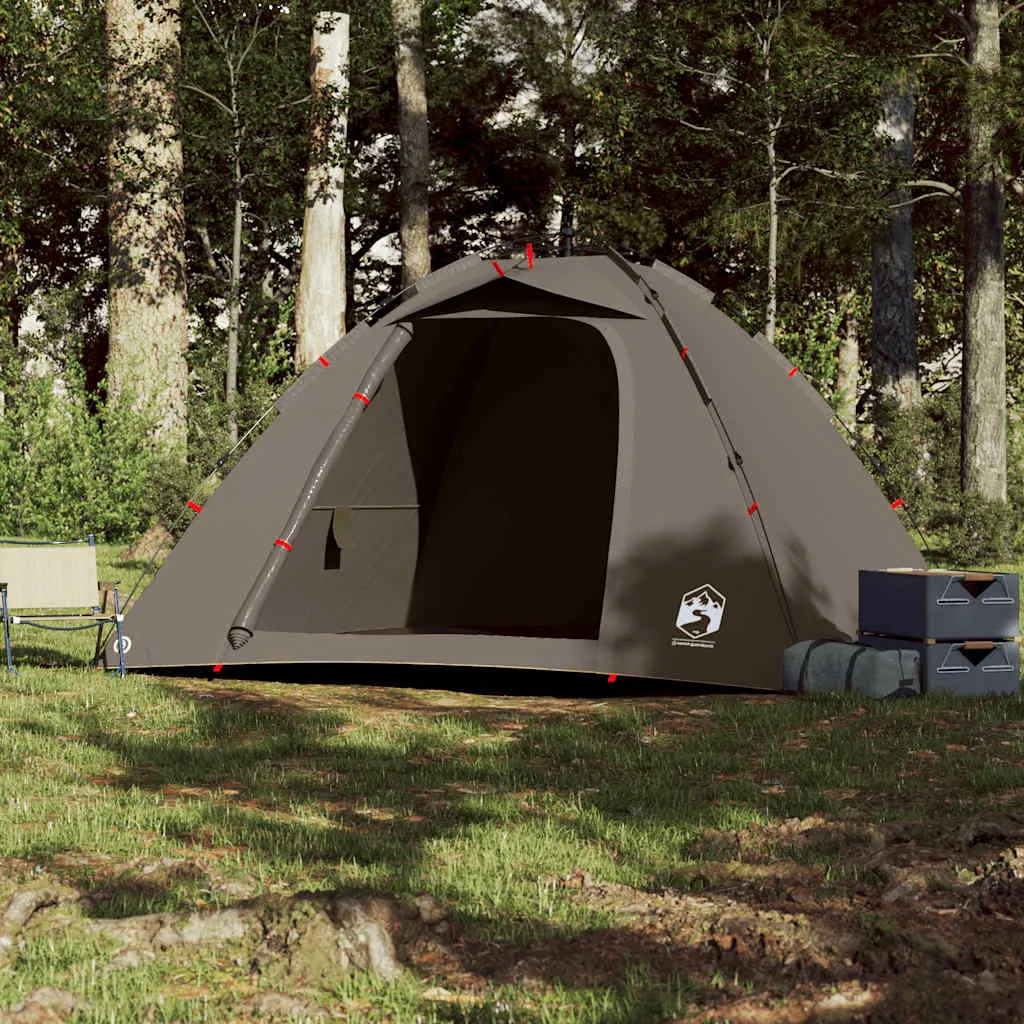Angelzelt Campingzelt 262x254x172 cm Braun wasserdicht winddicht