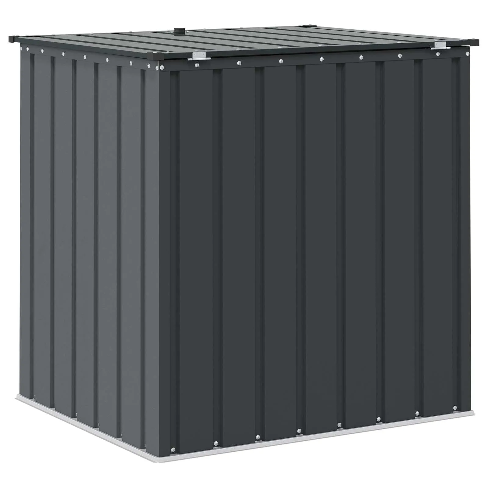 Abschließbare Gartenbox 101,5x82x100 cm Schwarz mit Stahlkonstruktion