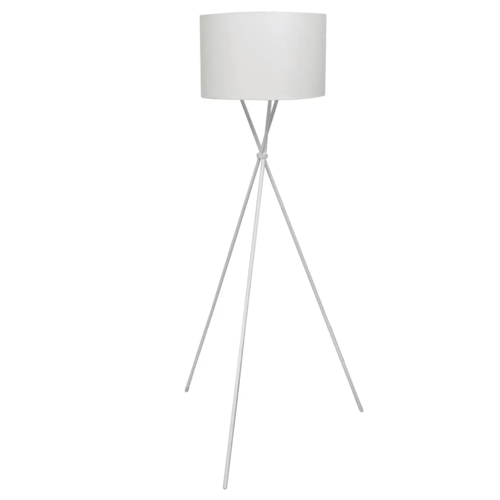 Stehleuchte mit Lampenschirm SIRA Polyester Standleuchte Weiß Stehleuchte mit Lampenschirm SIRA Polyester Standleuchte Weiß
