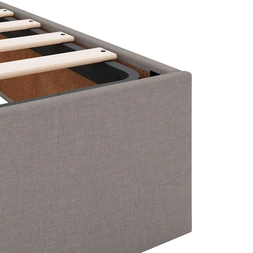 Ottomanbett mit Matratzen 203 x 160 x 23,5 cm Taupe