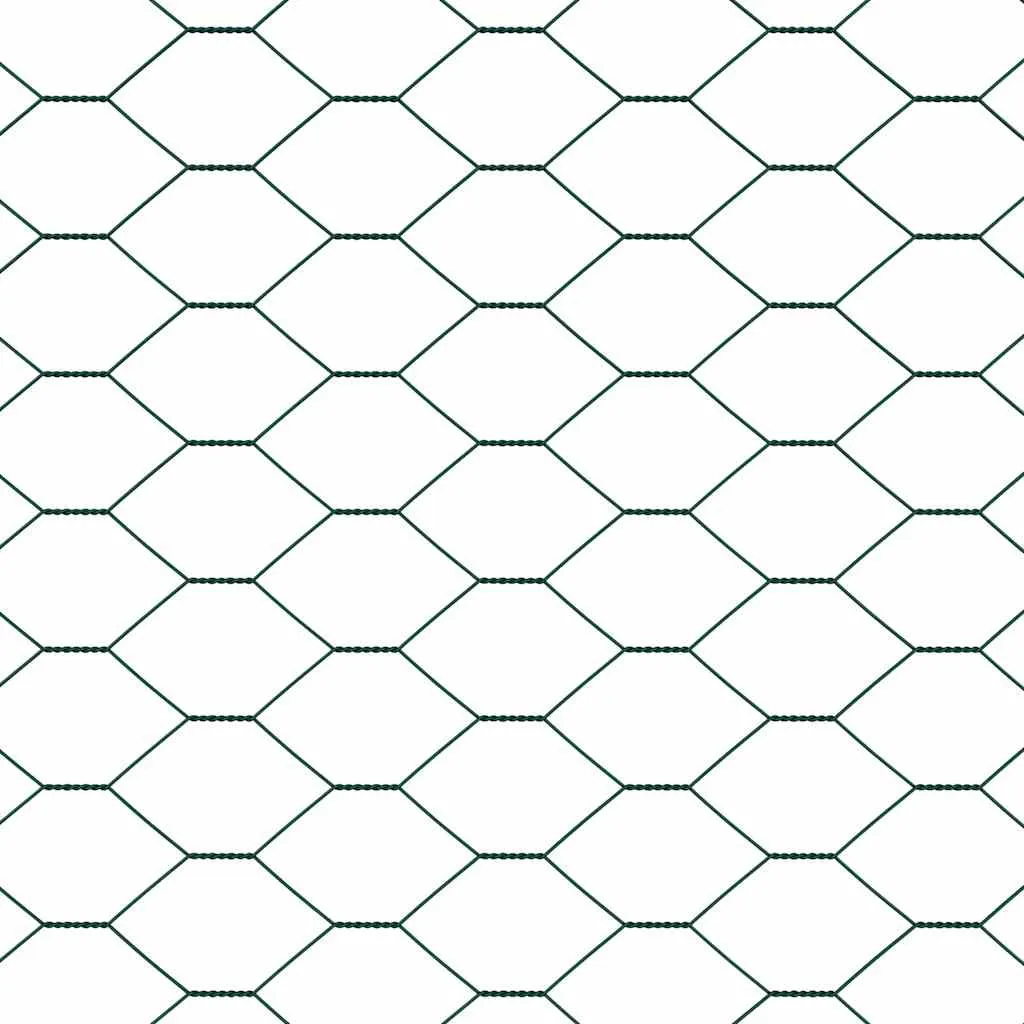 Hexagonzaun Grün 50 x 0,8 m – Moderner Gartenzaun