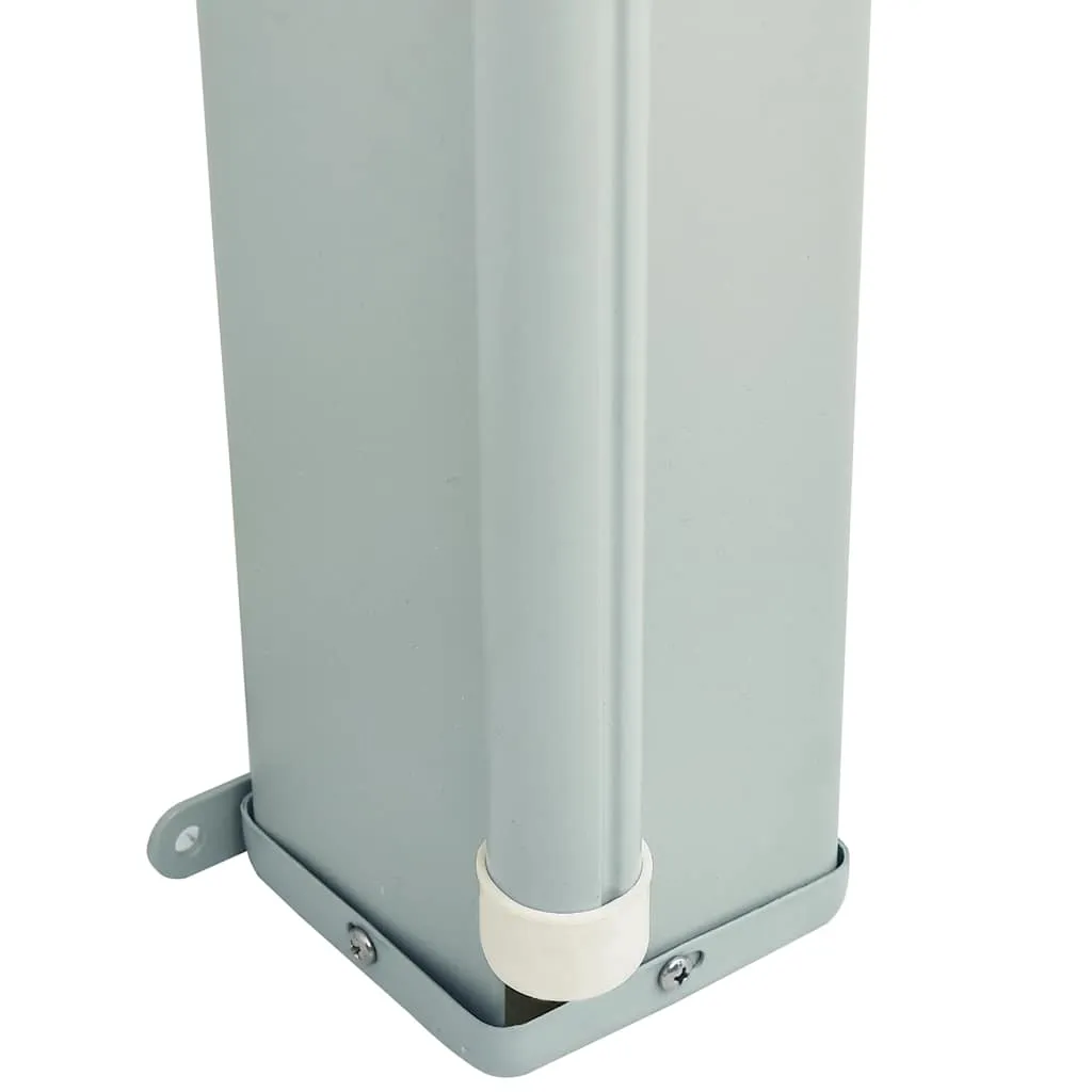 Seitenmarkise Grau 180 x (0-600) cm mit UV-beständigem Polyester
