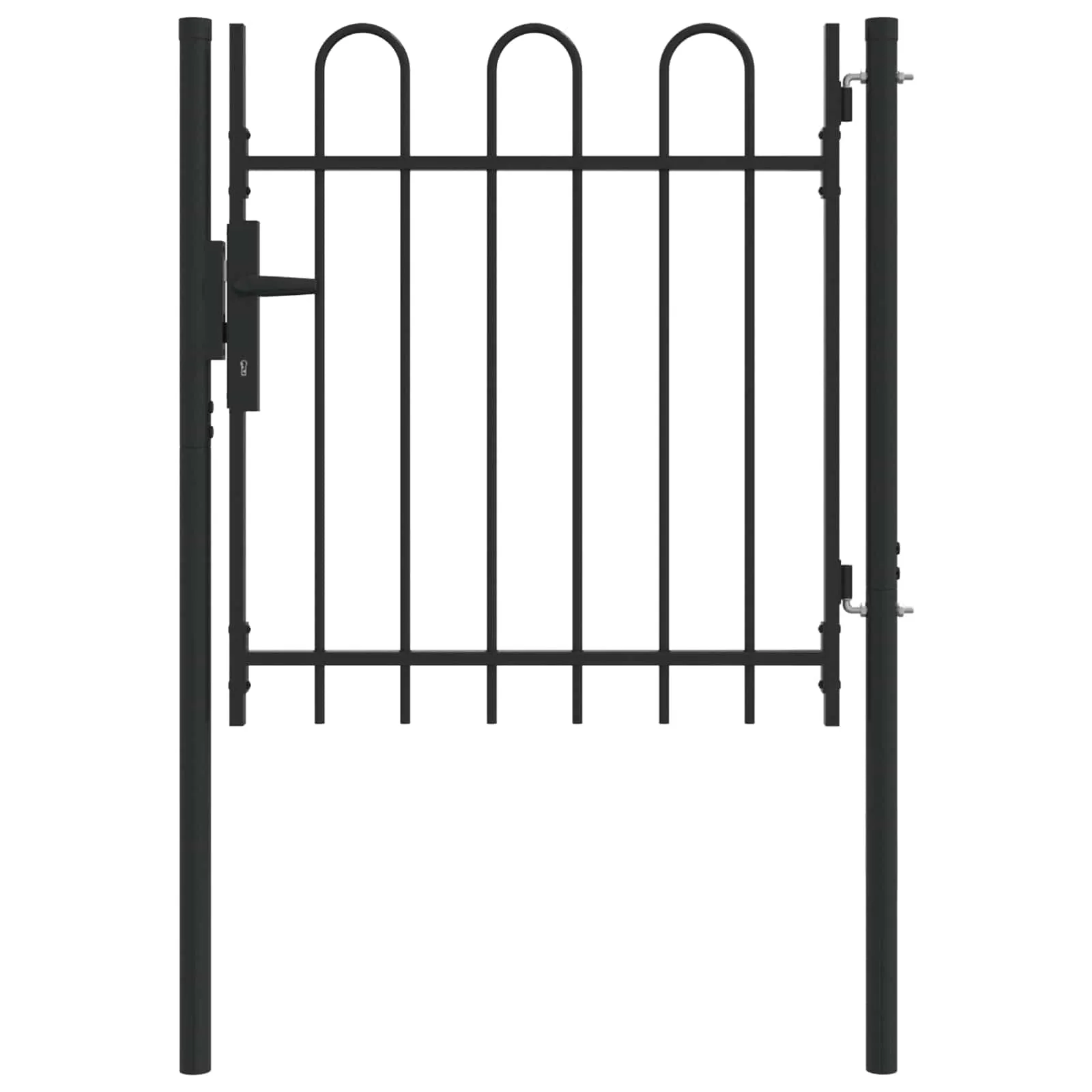 Zauntor BOXTEL 103 x 150 cm Pulverbeschichteter Stahl Grau
