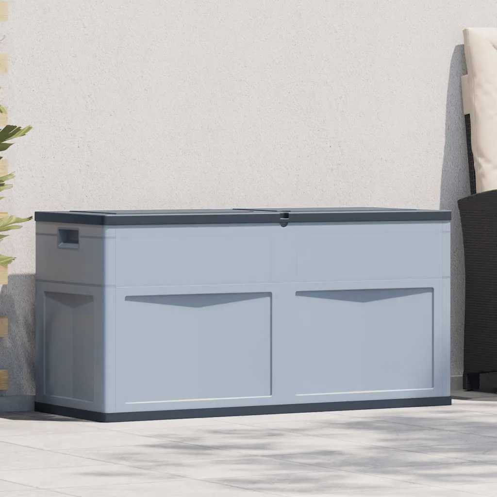 Stylische Gartenbox 119 x 46 x 60 cm in Grau und Schwarz