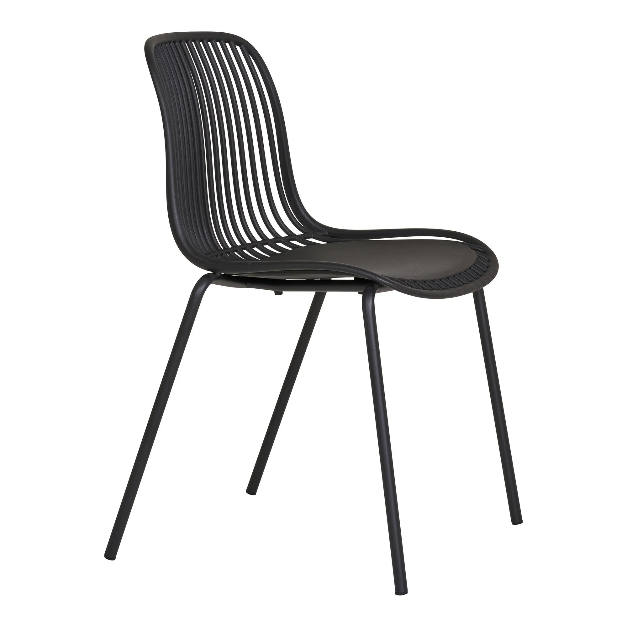 tinkaro Esszimmerstuhl stapelbar 55 x 46,5 x 82 cm Schwarz