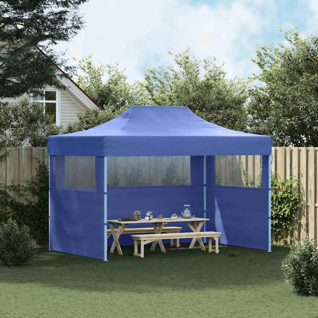 Faltbares Partyzelt 280x410x315 cm Blau mit UV- und Wasserbeständigem Dach